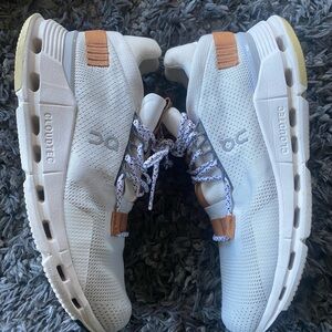 On Cloud White Athletic Shoes for Women